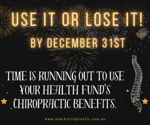 Chiropractic care in Doncaster and Armadale. Use them up before end of year.